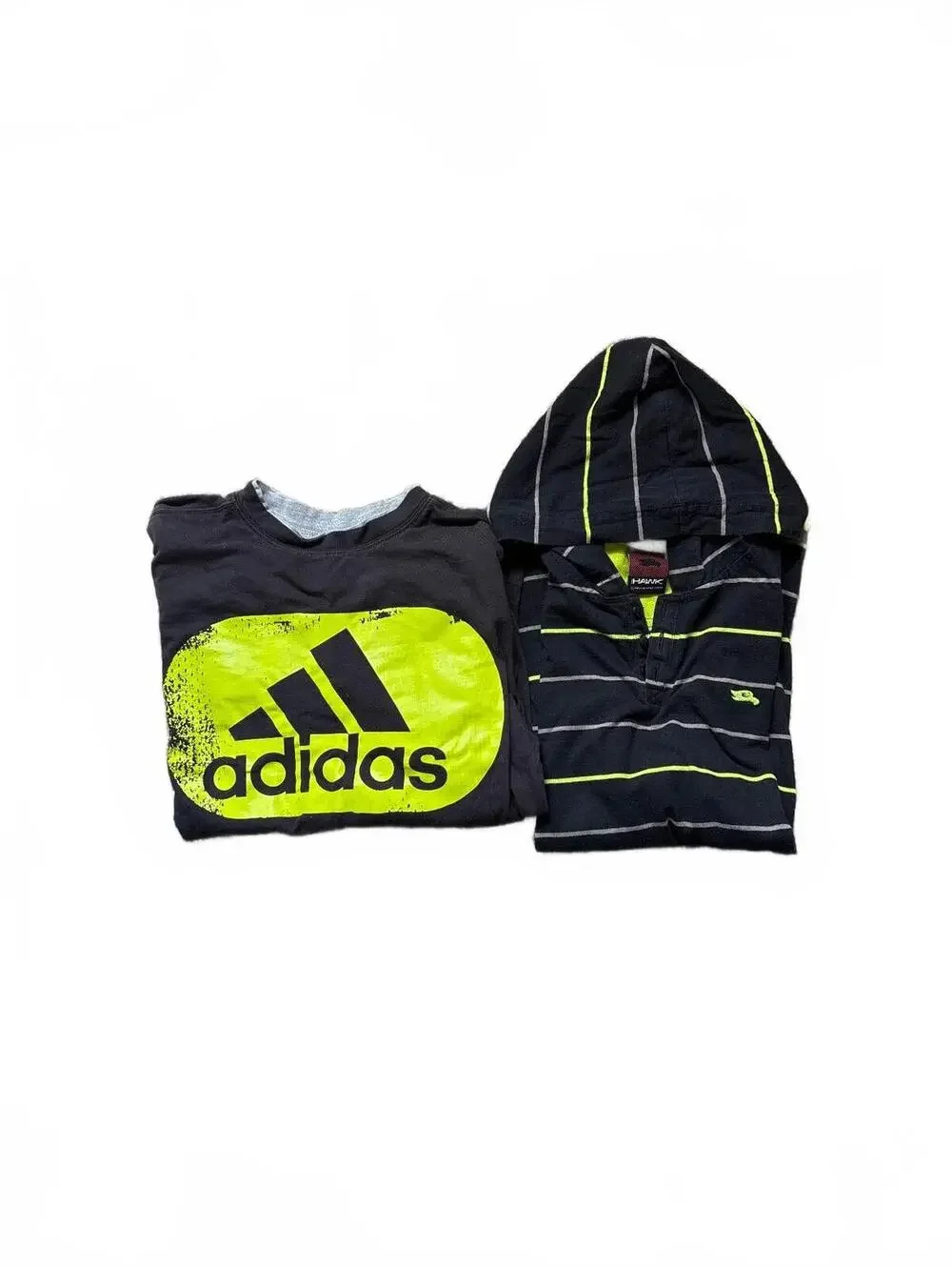 Boys Size M (10/12) Lot: Tony Hawk Striped Hoodie & Adidas Graphic Tee Pack